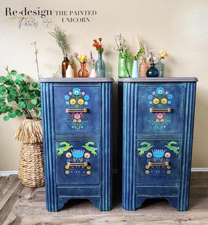 Floral Polish Small Transfer | Floral Furniture Transfer