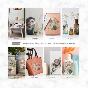 Floral Polish Small Transfer | Floral Furniture Transfer