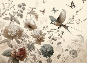 Pale Blossom Furniture Decoupage Paper - MINT by Michelle Large A1 Sheet