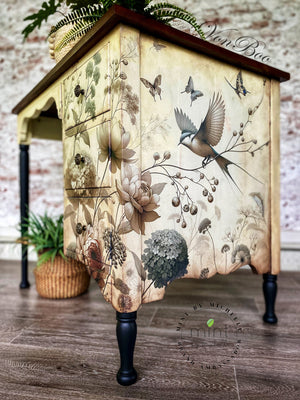 Pale Blossom Furniture Decoupage Paper - MINT by Michelle Large A1 Sheet