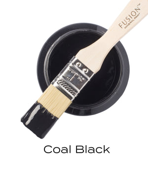 Coal Black Fusion Mineral Paint - Matte Finish Furniture Paint - Pint Size