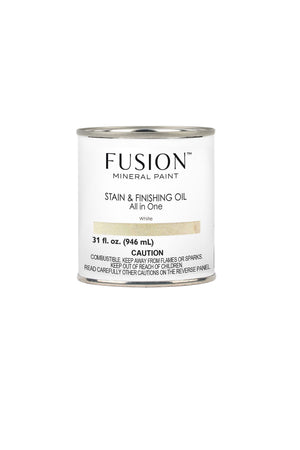 Stain & Finishing Oil WHITE - Fusion Mineral Paint - All in One SFO - Fast Shipping