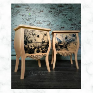 Botanicals in Black & White Furniture Decoupage Paper - MINT by Michelle Large A1 Sheet