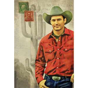Cowboy Decoupage Paper - Roycycled Treasures Tissue Sheet - Western Decor