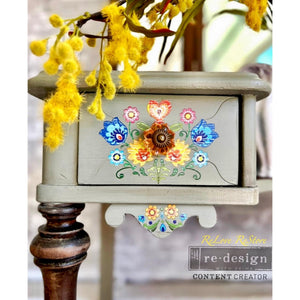 Floral Polish Small Transfer | Floral Furniture Transfer
