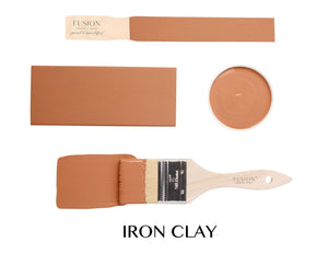 Iron Clay Fusion Mineral Paint - Matte Furniture & Cabinet Paint - Pint Size