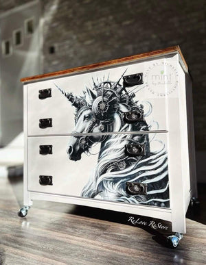Ulysses Unicorn A3 Furniture Decoupage Paper - MINT by Michelle Decoupage