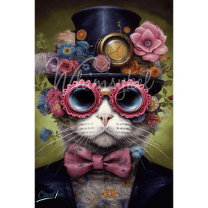 Dapper Dan Furniture Decoupage Paper - Whimsykel Designs - Steampunk Cat