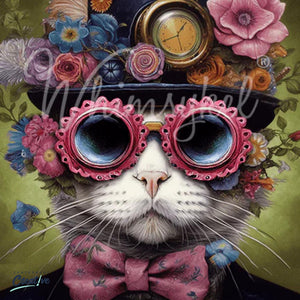 Dapper Dan Furniture Decoupage Paper - Whimsykel Designs - Steampunk Cat