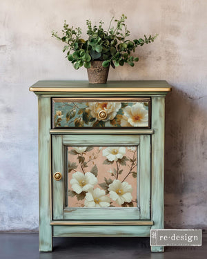 Pure Petal Elegance Floral Decoupage Paper Set - Redesign with Prima A3 Fiber Sheets