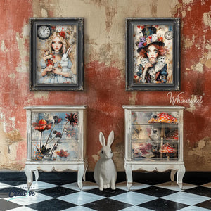 Allison Mattie Duo Furniture Decoupage - Whimsykel Designs Tissue Paper - Whimsical Wonderland