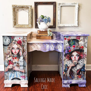 Allison Mattie Duo Furniture Decoupage - Whimsykel Designs Tissue Paper - Whimsical Wonderland