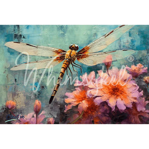 Dragonfly Dance Furniture Decoupage - Whimsykel Designs Tissue Paper - Spring Flowers