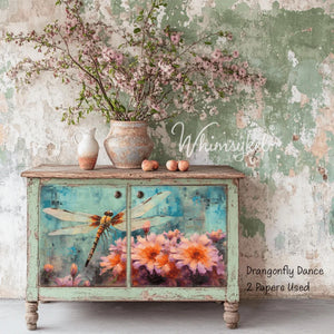 Dragonfly Dance Furniture Decoupage - Whimsykel Designs Tissue Paper - Spring Flowers