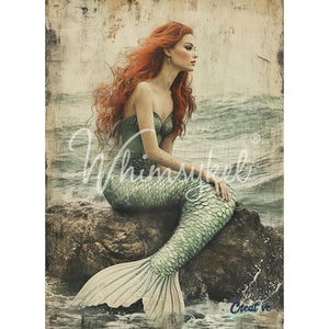 Maiden of the Sea Furniture Decoupage Paper, Whimsykel Designs Tissue Sheet