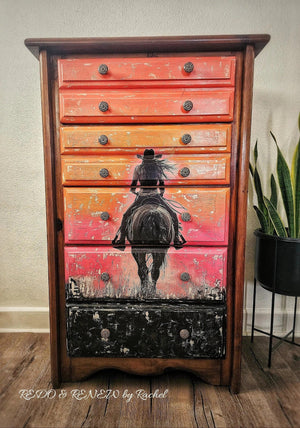 Riding Solo Furniture Decoupage Paper - Whimsykel Designs Tissue Paper