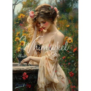 Rosewater Fountain Furniture Decoupage Paper - Whimsykel Designs Tissue Sheet