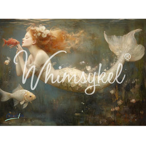 Mermaid Kisses Furniture Decoupage Paper - Whimsykel Designs Tissue Sheet
