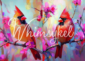 Cardinal Companions Furniture Decoupage Paper, Whimsykel Designs