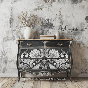 Noir Brocade & Noir Brocade REVERSED Furniture Decoupage - Whimsykel Designs Tissue Paper