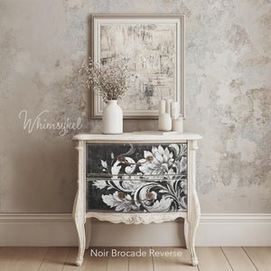 Noir Brocade & Noir Brocade REVERSED Furniture Decoupage - Whimsykel Designs Tissue Paper