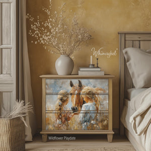 Wildflower Playdate Furniture Decoupage - Whimsykel Designs Tissue Paper