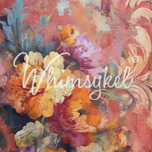 Blooming Alchemy Furniture Decoupage Paper - Whimsykel Designs Tissue Sheet - Floral Craft DIY