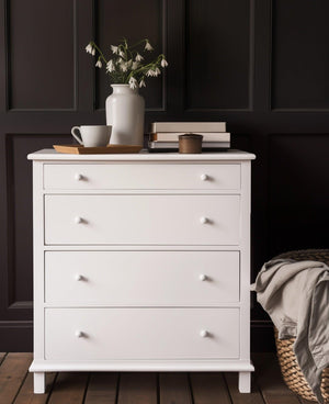Snow Drop White Fusion Mineral Paint - Matte Finish Furniture Paint - Pint Size