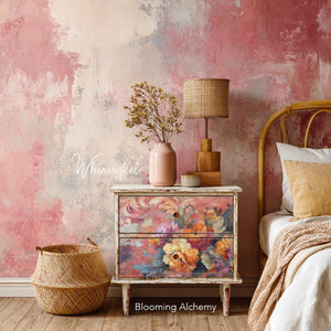 Blooming Alchemy Furniture Decoupage Paper - Whimsykel Designs Tissue Sheet - Floral Craft DIY