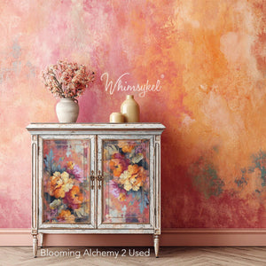 Blooming Alchemy Furniture Decoupage Paper - Whimsykel Designs Tissue Sheet - Floral Craft DIY