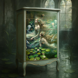 Song of the Water Spirits Decoupage Paper - MINT by Michelle Large A1 Sheet