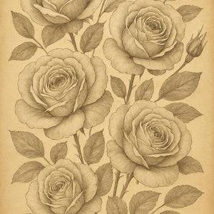 Botanical Illustration II A1 Decoupage Paper - MINT by Michelle Furniture Decoupage