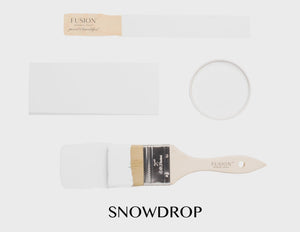 Snow Drop White Fusion Mineral Paint - Matte Finish Furniture Paint - Pint Size