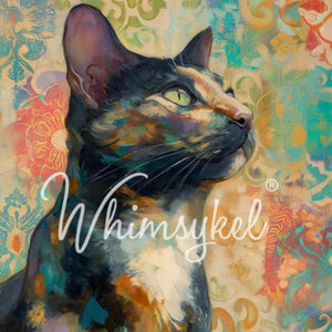 Tortoise Shell Cat Furniture Decoupage Paper - Whimsykel Designs Tissue Sheet - Everyday Companions