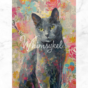 Gray Cat Furniture Decoupage - Whimsykel Designs Tissue Paper - Everyday Companion Collection