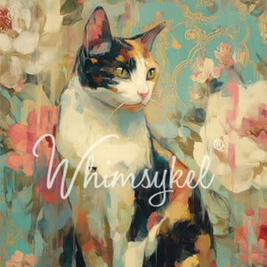 Calico Cat Furniture Decoupage Paper - Whimsykel Designs Tissue Sheet - Everyday Companion Collection