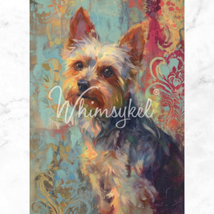 Yorkie Dog Furniture Decoupage Paper - Whimsykel Designs Tissue Sheet - Everyday Companion Collection