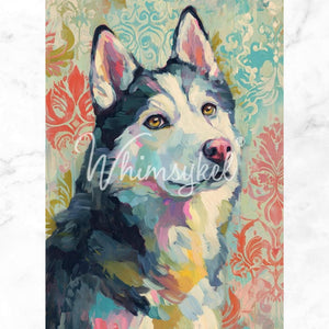 Husky Dog Furniture Decoupage Paper - Whimsykel Designs Tissue Sheet - Everyday Companion Collection
