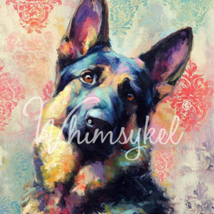 German Shepherd Dog Furniture Decoupage Paper - Whimsykel Designs Tissue Sheet