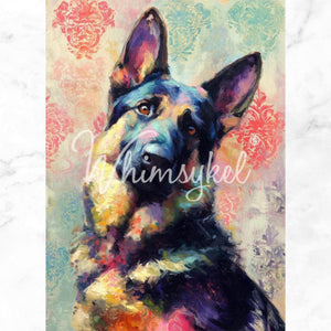 German Shepherd Dog Furniture Decoupage Paper - Whimsykel Designs Tissue Sheet