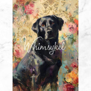Black Lab Dog Furniture Decoupage Paper - Whimsykel Designs Tissue Sheet