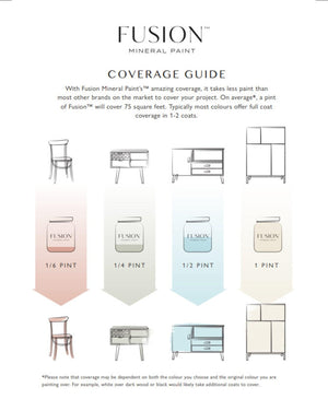 Seaside Fusion Mineral Paint - Coastal Blue Matte Furniture & Cabinet Finish - Pint Size