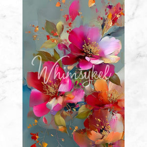 Fully Alive Furniture Decoupage - Whimsykel Designs Tissue Paper - Floral Decoupage