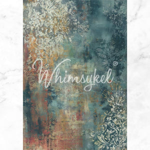 Winter Patina Furniture Decoupage - Whimsykel Designs Tissue Paper