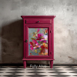 Fully Alive Furniture Decoupage - Whimsykel Designs Tissue Paper - Floral Decoupage