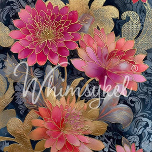 Gilded Flowers Furniture Decoupage - Whimsykel Designs Tissue Paper