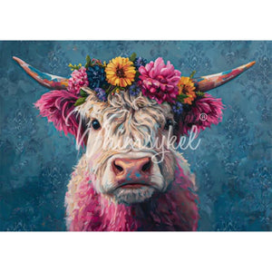 Magenta Moo Furniture Decoupage, Whimsykel Designs Tissue Paper - Highland Cow