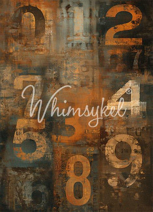 Number Grunge Furniture Decoupage - Whimsykel Designs Tissue Paper