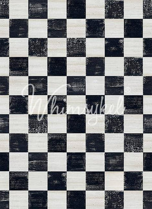Checked Out Furniture Decoupage - Whimsykel Designs Tissue Paper