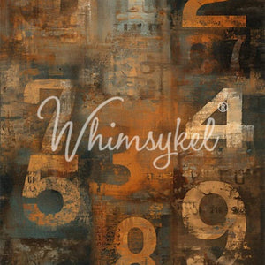 Number Grunge Furniture Decoupage - Whimsykel Designs Tissue Paper